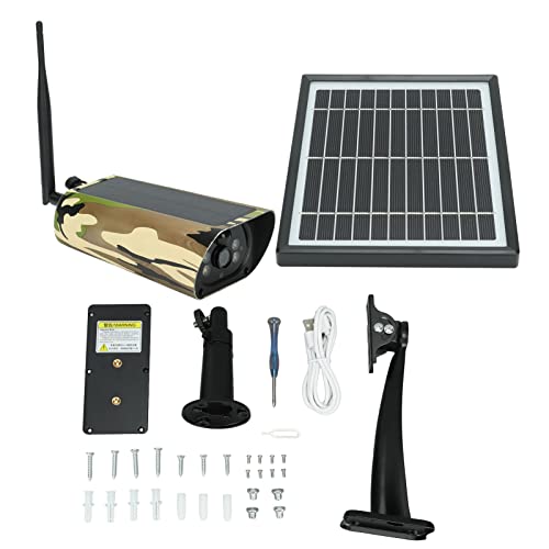PODSJD Cámara PTZ 4G para Exterior 1080P con Panel Solar y Detección PIR - Vigilancia 360º HD, Audio Bidireccional y Resistente al Agua para Seguridad Domicilio y Bebés