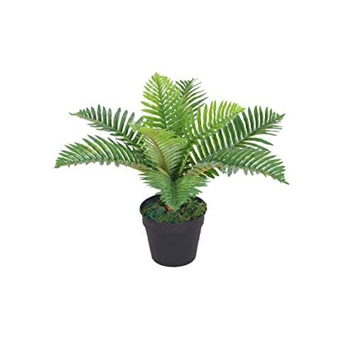 Tradala 2' Lush Artificial Tree Plant Palm 60cm / 2ft Tall with Real Wood Trunk - For Home Living Room Indoors Cover