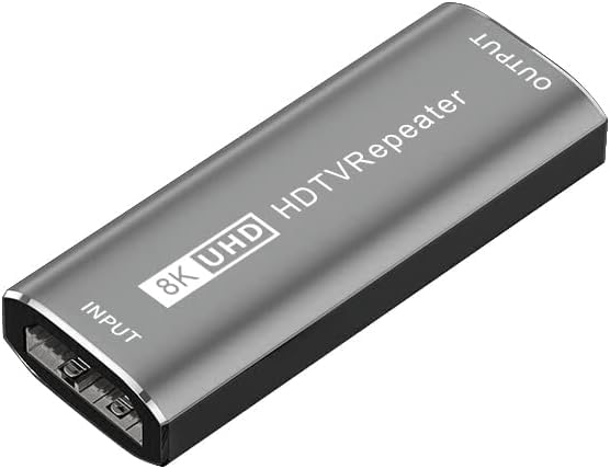 8K HDMI Extender Amplifier,8K/4K@60Hz UHD HDMI Repeater Female to Female Adapter,Ultra High Speed HDMI2.1V Compatible for PS4/DVD/TV Box etc (Gray)-image-12