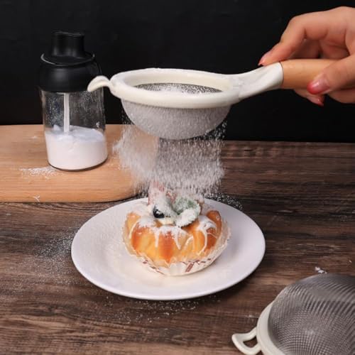 Image of PERMAFROST Small Fine Mesh Tea Strainer (Pack of 2) - Stainless Steel Double Mesh Chai Chalni for Tea, Juice, Milk & Flour | Kitchen Channi for Chai Patti, Cocktail, Ghee & Powder Sifting