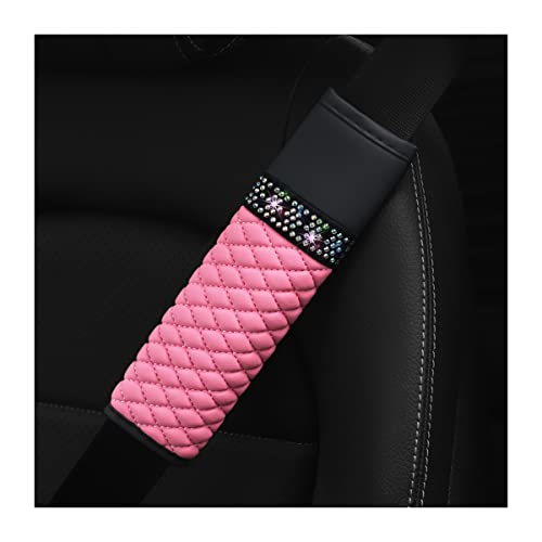 【Pacchetto Incluso】: Il pacchetto include 2 cuscinetti per cinture di sicurezza, strass lucidi più texture in pelle, perfetti per le donne; una varietà di colori tra cui scegliere, è possibile acquistare per il proprio uso, o come regalo di vacanza per gli amici femminili, aggiungendo stile all'auto.