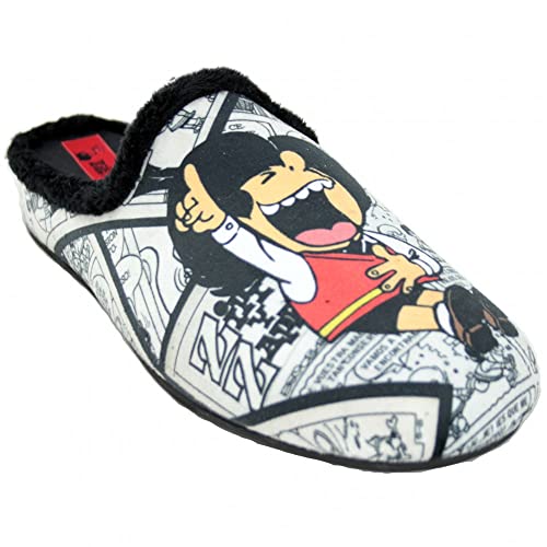 MARPEN SLIPPERS, Zapatillas de Casa de Invierno Abiertas de Zipi y Zape para Hombre o Mujer, Comic Blanco y Negro, Talla 40 Cover