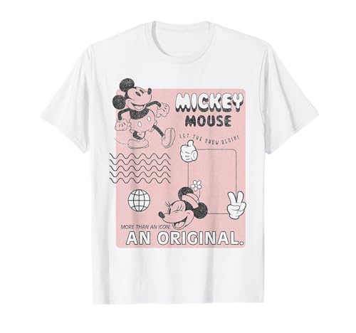 T-shirt Mickey Mouse imprimé vintage premium coton doux