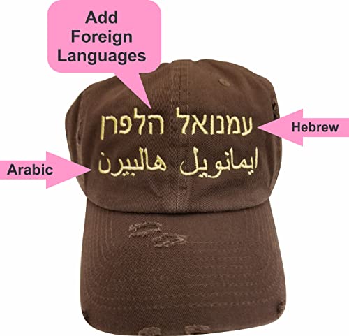 Custom Embroidered Baseball Hats Add Text Or Design Front & Back Design Your Own Cap (Black) #TOP2