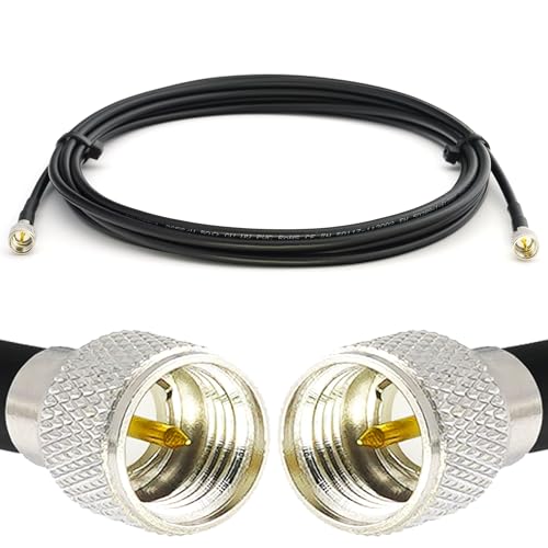 Câble mini UHF mâle RG58 15m résout les pertes de signal VHF