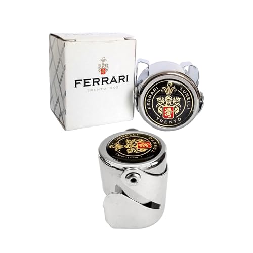 Stopper Spumante Ferrari | Stopper Ermetico per Tappo Spumante in Acciaio | con Scatola Regalo