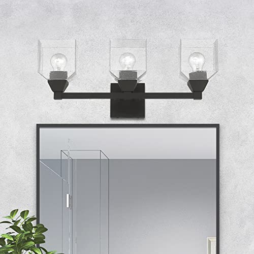 Image of Livex Lighting 10383-04 Aragon 3 Light Vanity Sconce, Black