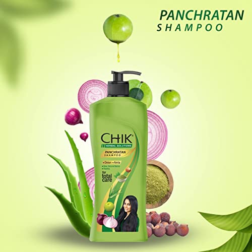 Image of Chik Panchratan Herbal Solution Total Hair Care Shampoo, For Soft, Smooth & Voluminous Hair, 1L