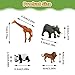 12 Stück Safari Tiere Figuren Set, Realistische Dschungel Wildtiere Figuren aus Kunststoff, Mini Tierfiguren Spielzeug für Kinder, Jungen & Mädchen, Lernspielzeug, Tortenaufsatz, Geschenkidee