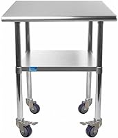 Vista 17 de Mesa de trabajo de acero inoxidable AmGood