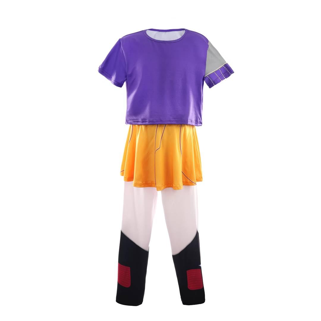 Girls Pop Star Costume Kids Purple Yellow K-Pop Idol Outfit - Small