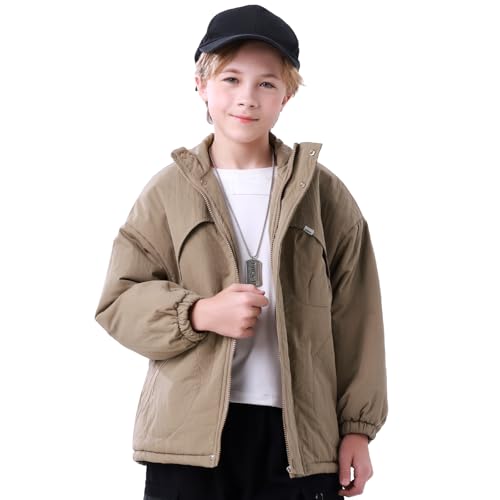 Erasers&pencils Boy's Winter Jacket Thicken Cotton Coat Toddler Outwear Jacket with Warm Fleece