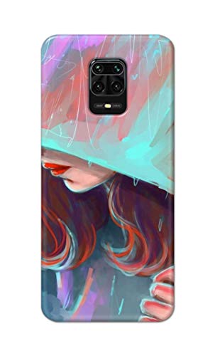 Image of PRINTFIDAA Pretty Woman Under The Umbrella Painting Printed Designer Hard Case for Redmi Note 9 Pro /Redmi Note 9 Pro Max Back Cover -(e) RPM1007