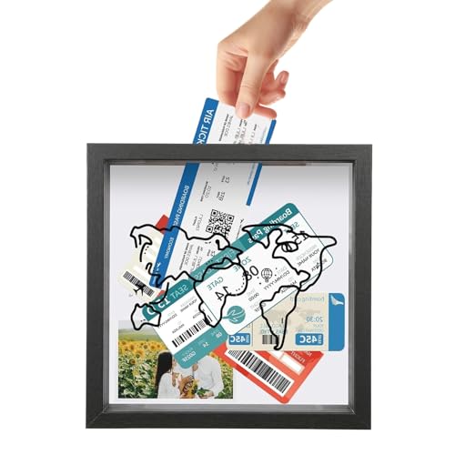 Travel Adventure Archive Shadow Box Wooden Large Travel Memory Box