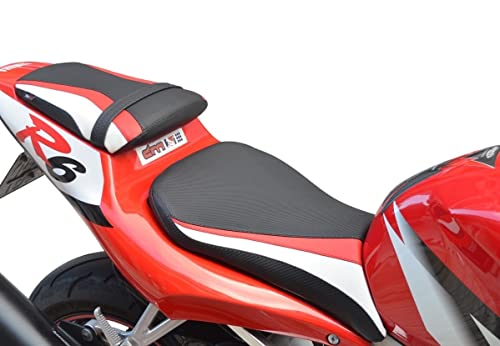 Housse selle Yamaha YZF R6 1999 2000 2001 2002 noire rouge blanche