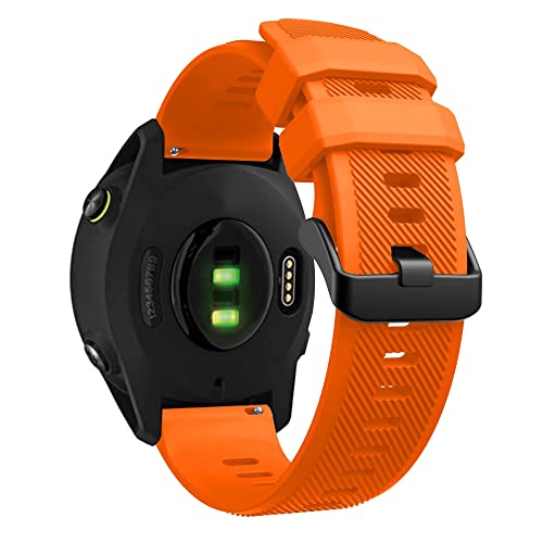 Bracelet silicone 22mm gris souple pour boîtier Garmin Active