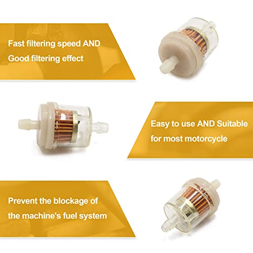 sourcing map 7mm Durchmesser Schlauch Magnetischer Motorrad Benzin Inline Gasöl Kraftstofffilter Reiniger