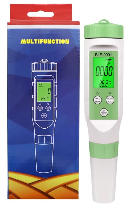 3-in-1 BLE-9901 Digitales pH-Messgerät, Ph/Temp/TDS, Wassertest-Werkzeug mit Hintergrundbeleuchtung