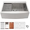 33 Drop In Farmhouse Sink - Lordear 33 inch Farmhouse Kitchen Sink Drop-in Topmount Apron Front 16 Gauge Stainless Steel Deep Single Bowl Ledge Workstation Kitchen Sink
