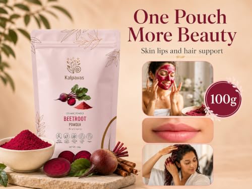 Image of 100% Pure & Natural Beetroot Powder | Rich in Iron & Antioxidants | For Glowing Skin, Pink Lips & Healthy Hair | Herbal & Chemical-Free | 100g