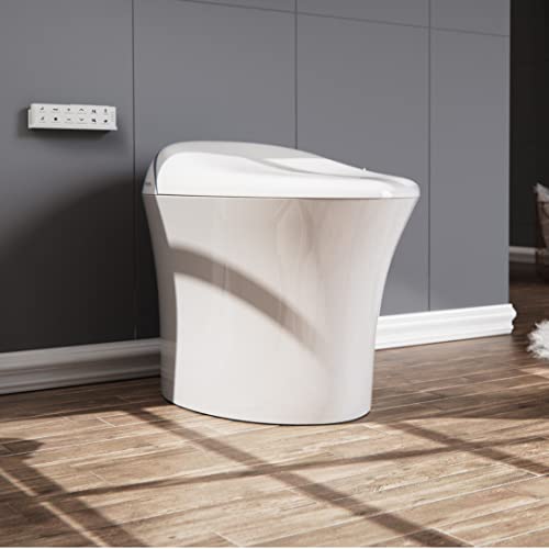 Ellai Smart Toilet Comfort Height Elongated Intelligent Toilet With Auto Open/Close Lid, One Piece Toilet With Bidet Build In And Warm Seat, Auto Flush In 1.28-Gpf, White #TOP5