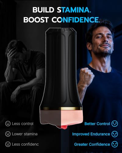 Image of EINSEO Pocket Pussy Male Masturbator, Manual Stroker with 8in Deep Sleeve