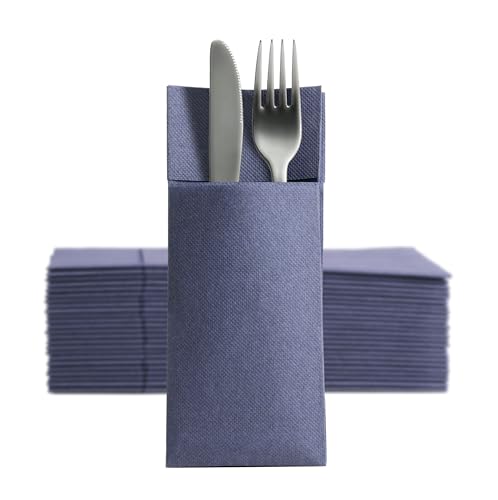 Serviettes en matériau souple volume et structure Soft Point Aroba bleu 32x38