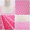 1950s Dresses for Women UK Vintage Elegant 1940s 50s Style Audrey Hepburn Rockabilly Short Sleeve Polka Dots A Line Swing Midi Skater Tea Dress Cocktail Party Evening Prom Gown Plus Size B#Pink XL #5