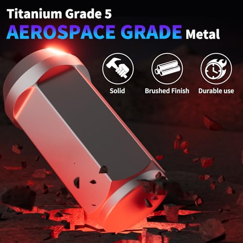 Image of Titanium 1 /2-20 Lug Nuts, 20pc | Ultra-Light Closed End Wheel Nuts, High-Strength & Corrosion-Resistant Titanium Alloy, 60-Degree Conical Seat
