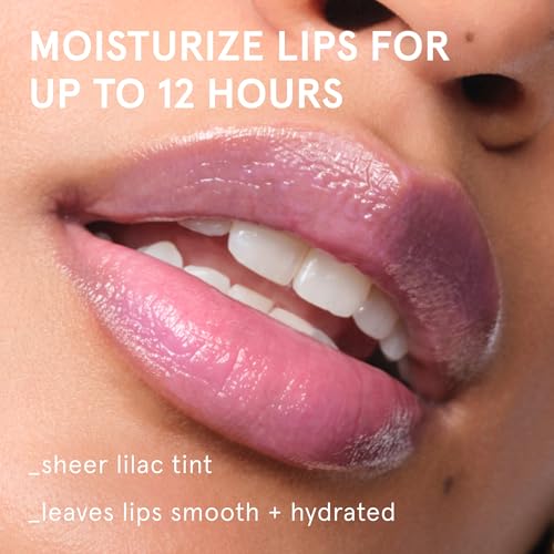 Image of Glossier Balm Dotcom Hydrating Tinted Lip Balm - Universal Salve, Up to 12 Hour Moisture for Dry Lips, Cuticles & Skin - Lanolin, Beeswax & Castor Oil - Lavender, Lilac Tint, 15ml