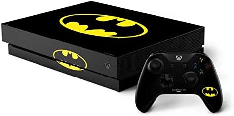 Skinit Decal Gaming Skin Compatible with Xbox One X Console and Controller Bundle - Officially Licensed Warner Bros Batman Official Logo Design