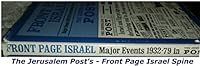 Front Page Israel: Major Events 1932-1978 As Reflected in the Front Page of the Herusalem Post 0405111991 Book Cover