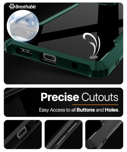 Image of WOW IMAGINE Shock Proof Clear Protective Back Case for Nothing Phone 3a Pro - AirEDGE Technology | 360 Degree Camera Protection | Transparent Hybrid Back Case Mobile Cover - Green