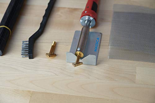 Massca Plastic Welding Kit With Plastic Welder, Rods, Reinforcing Mesh, Hot Iron Stand, And Wire Brush - Plastic Bumper Repair Kit Diy Arts, Crafts & Professional Surface Repair, Portable 80 Watt #TOP6