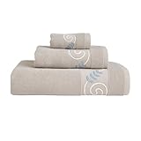 TIENDA EURASIA – Juego de Toallas de Baño | 3 Piezas| Medidas 30x50 cm 50x100...