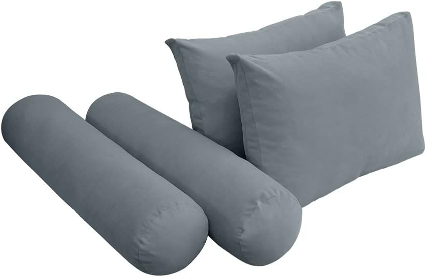 Prolinemax Style V1 Full Size Velvet Knife Edge Indoor Daybed Bolster Pillow Cushion Mattress Fitted Sheet |Cover ONLY| AD347
