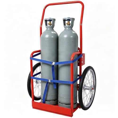 Carretilla para tanques de oxígeno, 47.2 in, ruedas neumáticas