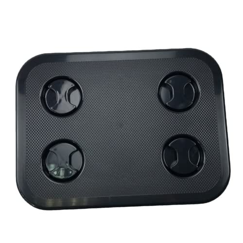 Trappe d'accès bateau noire 357x247mm étanche avec 4 interrupteurs rotatifs
