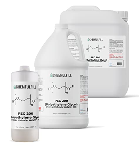 Chemfulfill PEG 200 – Polyethylene Glycol 200 (PEG200) (Gallon (128 fl oz))