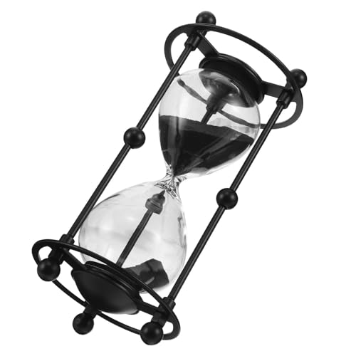 Sablier rétro noir de prière en verre et fer forgé stable et durable pour église