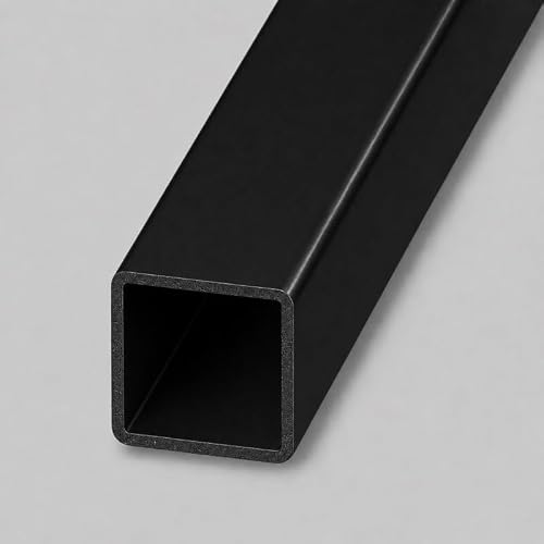Image of Black 20mm x 20mm MILD Steel Square Tube Hollow Metal Box Section 1M 2Meter 3Meter (Length 100 CM 39.37 Inches)
