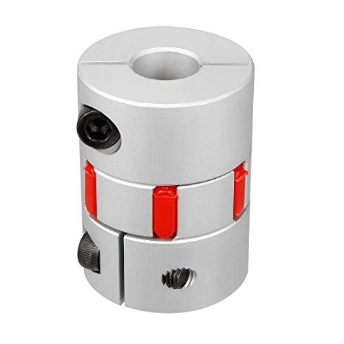 sourcing map Pflaume Form Kupplung Koppler 40mm Durchmesser 55mm Länge 15mm bis 15mm Welle DE de