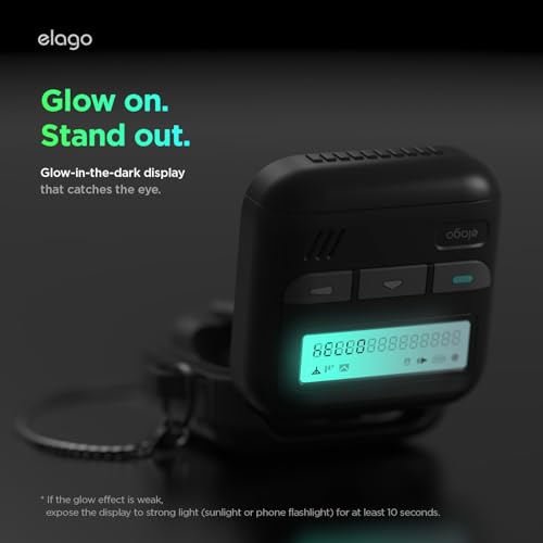 Image of elago Pager Compatible with Samsung Galaxy Buds 4 Pro Case & Galaxy Buds 4 Case, Landyard Included, Shock Resistant, Full Protection (Black)