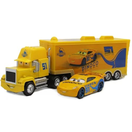 Yestree Cars Jouet 2 Pièces Set Véhicules, Camion Cars et Voiture de Course Enfant Camion Transporteur Modèle de Voiture Figurine Car, Cadeaux Parfaits pour Enfant...