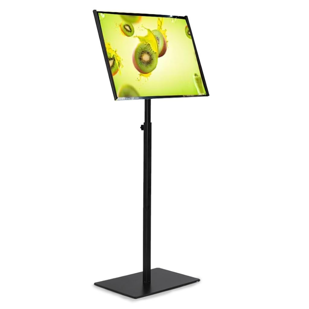 Support d'affiche en métal durable avec socle robuste pour affichage A4