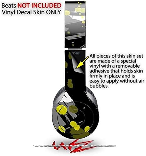 Skin Decal Wrap Works with Original Beats Solo HD Headphones Abstract 02 Yellow Skin Only (Headphones NOT Included)