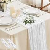 chemin de table blanc mariage 🎪 Utilisation polyvalente : Les chemins de table sont idéales pour de nombreuses occasions, notamment les décorations de table de mariage, les enterrements de vie de jeune fille, les arches de cérémonie, les pique-niques bohèmes, les fêtes d'anniversaire, les diplômes, la Saint-Patrick, la Saint-Valentin, Pâques, Halloween, Thanksgiving, Noël, et plus encore.