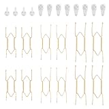 Bilillo 12-Piece Stainless Steel Wall Plate Hangers, 6/8/10 Inch Invisible Decorative Wire Plate Holders with 12 Pieces Wall Hooks for 5.5 to 10.5 Inch (Gold)