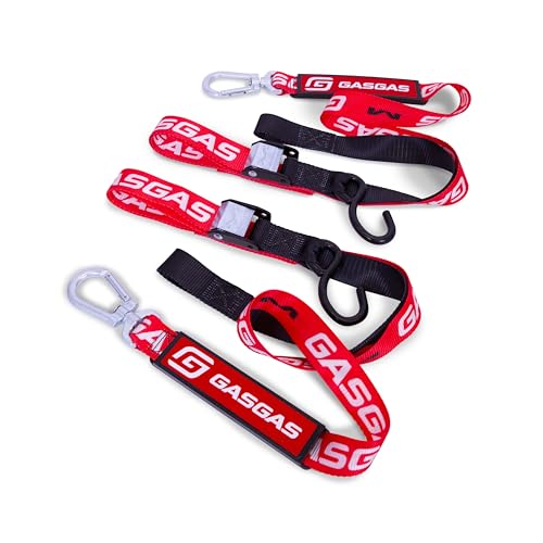 GASGAS Matrix Premium Tie-Down Set of 2, Includes Soft Loop Extension, S Hooks, Swivel Carabiners - 1.5