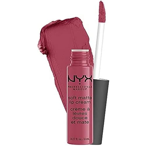 NYX PROFESSIONAL MAKEUP Soft Matte Lip Cream, Lightweight Liquid Lipstick - Sao Paulo (Bubblegum Pink)